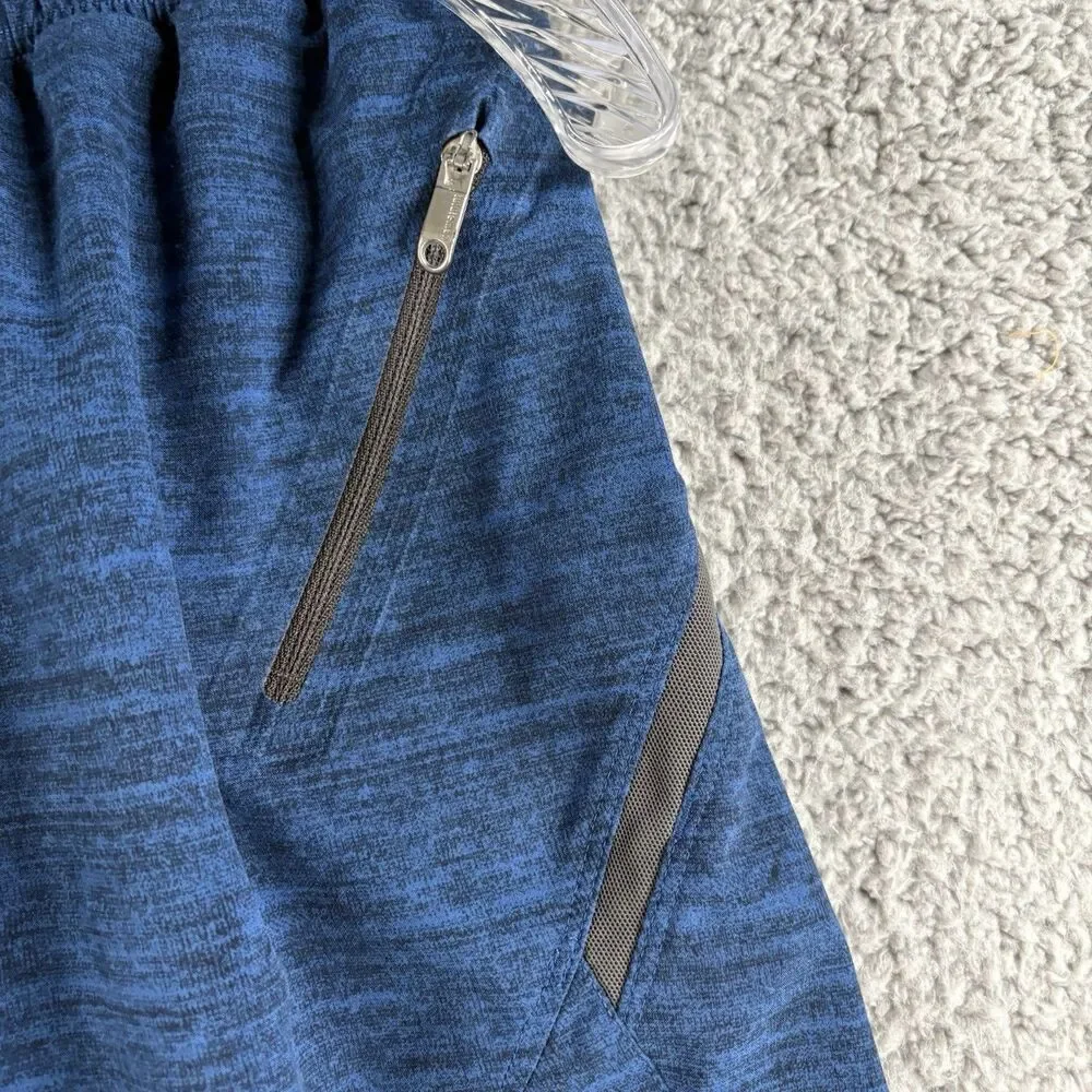 Lululemon Men’s Medium M Blue Surge Shorts Men Lined Reflective Elastic Waist 7”